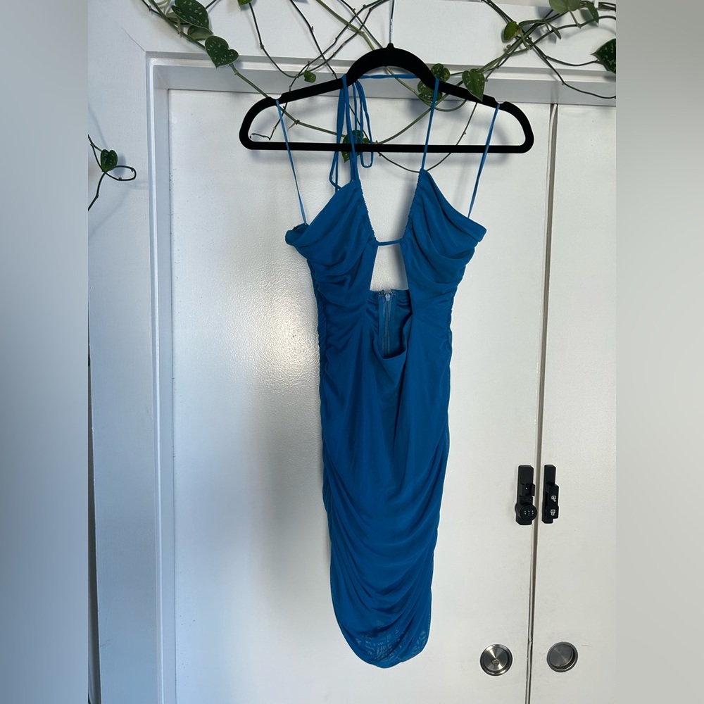 Dolls Kill Blue Ruched Dress